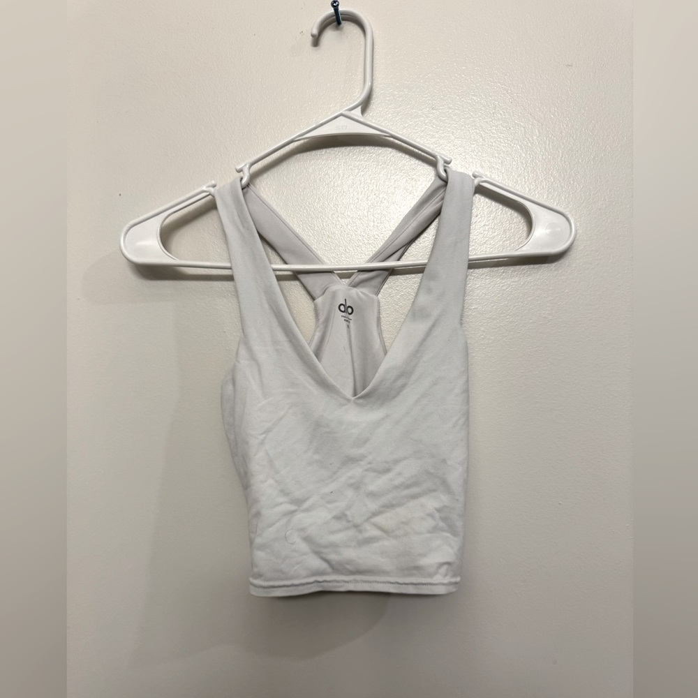 Alo yoga crop top size xs white